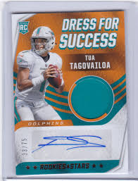 Dallas cowboys linebacker micah parsons reflects on rookie debut vs. Tua Tagovailoa 2020 Rookies And Stars Dress For Success Patch Autograph D 75 Cardczar Cardczar