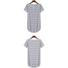 Black And White Striped T Shirt Dress Black White Striped Curved Hem T Shirt Dress Liked On Polyvore Featuring Dresses Striped Tee Dress Striped Tee Dress Black And White T Shirts Clothes Design
