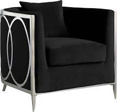Urbia metro barrel chair in black. Circa Black Velvet Accent Chair Furnish 4 Less 98 Ny