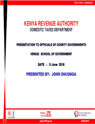 Kenya revenue authority type of facility : Fillable Online Kenya Revenue Authority Fax Email Print Pdffiller