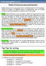 For Against Essay 1 Essay Writing Examples Essay Writing Skills Essay Writing