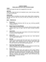 Maybe you would like to learn more about one of these? Contoh Format Proposal Dan Laporan Kajian
