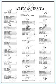 alphabetical seating chart template free sample 2746