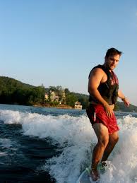 Wake Surfing Lake Burton Ga Lighthouse Pointe In The Background Surfing Ride Shop Lake