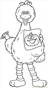 Just click to print out your copy of this big bird on horse coloring page. Big Bird Coloring Page Coloring Home