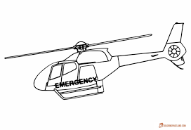 Light helicopter over the forest. Helicopter Coloring Pages Print And Download For Free