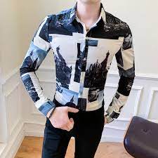 Calvin klein offers classic american sportswear and dressy casual clothing for men, including dress shirts, slacks and jackets. Waliicorners Designer Men Shirt Casual Slim Fit Long Sleeve Shirts Fashion Night Club Party Streetwear Social Shirt Chemise Homme Waliicorner S Store