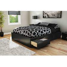 With its 51 inch headboard featuring the polyester. Full Size Modern Platform Bed With 3 Storage Drawers In Black Fastfurnishings Com