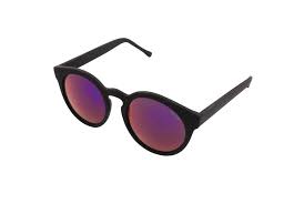 Komono - Lulu Black Rubber Purple Mirror Sunglasses - Mule Ties