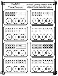Dab It Tens Frame Counting 11 20 Ten Frame Kindergarten Math Numbers Numbers Kindergarten