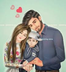 Pin By Silkrajputgoley On Painting Cute Couple Art Mother Art Mother Daughter Art