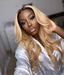 If you work in a corporate job, the silver hair color is a good choice to add a little flair while maintaining a. When Dark Skin Meets Blonde Hair A Glam Africa Story Glam Africa