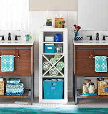 Even if the top is quite large, the unit will appear smaller thanks to the slender base. 67 Best Small Bathroom Storage Ideas Cheap Creative Organization 2021