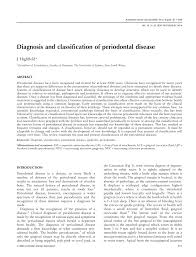 Pdf Diagnosis And Classification Of Periodontal Disease