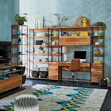 It includes eleven bookshelf pieces and four decorative objects and a small table lamp. Industrial Modular 33 Bookshelf