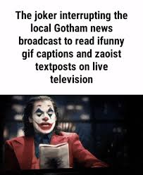 Joker scene arthur fleck imagines himself at the murray show one of my favorite scene of the movie. Joker Reads A Joke Know Your Meme