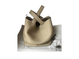 Hermes Hermes Picotin Lock Bag 22 Trench Color Handbags Leather Beige Ref 100021 Joli Closet