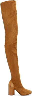 Adjust the lace to fit your feet. Beige Overknee Stiefel Aus Wildleder Von Maison Margiela 1 687 Ssense Lookastic