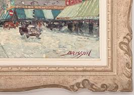 Sold at Auction: Marcel Brisson, PARIS STREET SCENE PAINTING OIL ON CANVAS  BRISSON