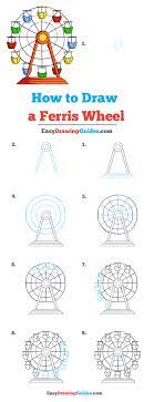 How To Draw A Ferris Wheel - Really Easy Drawing Tutorial | Easy Drawings,  Drawing Tutorial Easy, Drawing Tutorial