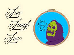 Skeletor Live Laugh Love Cross Stitch Pattern Skeletor Meme He Man Masters Of The Universe Inspired By S Cross Stitch Stitch Patterns Cross Stitch Patterns