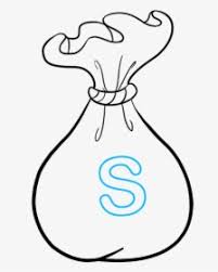 Pull out the sides of the bag. How To Draw Cartoon Money Draw A Money Bag Hd Png Download Kindpng