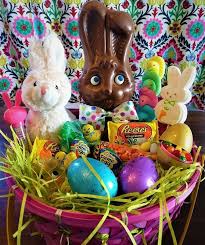 The options can range from an inspiring book to sweet treats to popular toys and so much more. What S In Your Basket The Easter Bunny Colored Eggs And Chocolate Fish Blue Hare Magazine