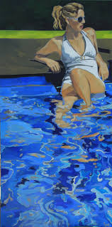 In The Pool Painting Pool Art Swimming Pool Art Water Art