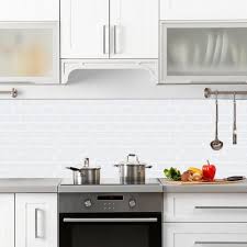 I went by what the woman at the tile store recommended, but everyone's taste is different. 3d Peel And Stick Wall Sticker Self Adhesive Tile White Glass Subway Tile Backsplash Kitchen Tile Home Decor Mosaic Wall Tile Wall Stickers Aliexpress