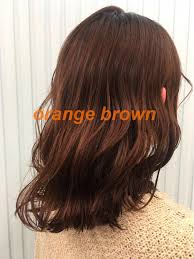 ブリーチ無しトーンアップオレンジブラウン land ランド所属 最高に可愛く 治田優奈のヘアカタログ ミニモ 髪色 オレンジ ヘアカラー 暗め 髪の毛カラー