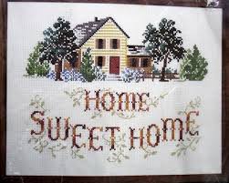 Counted Cross Stitch Kit Home Sweet Home Creative Expressions Cabin Trees