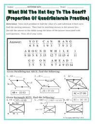 Quadrilaterals Properties Of Quadrilaterals Riddle Worksheet Interior Design School Interior Design Companies Riddles