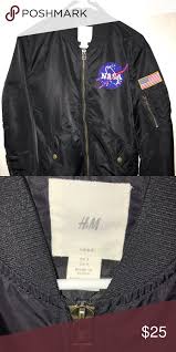 H M Nasa Bomber Jacket Great Condition Size Small Mens H M Jackets Coats Bomber Varsity Nasa Clothes Nasa Bomber Jacket Bomber Jacket