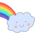 Download Cute Clouds With Rainbow Vector Image Free Svg