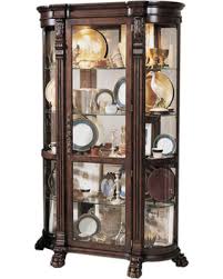 The black color exterior and lighted interior will further enhance any items that are displayed on the inside of the cabinet. New Savings On Murillo Lighted Curio Cabinet