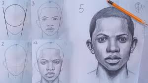 To learn how to draw a male face or a young girl, read on! How To Draw Black People How To Draw African American Face How To Draw Black Man Black Male Face Youtube