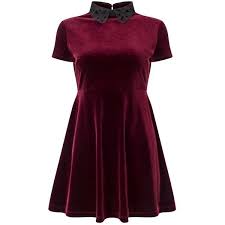 Miss Selfridge Petite Burgundy Velvet Skater Dress 23 Liked On Polyvore Featuring Dresses Vestidos Petite Dresses Burgundy Short Dress Velvet Dress Short