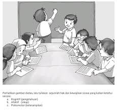Contoh hak siswa di sekolah, antara lain: Perhatikan Gambar Diatas Lalu Tuliskan Sejumlah Hak Dan Kewajiban Siswa Yang Kalian Ketahui Brainly Co Id