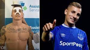 Tattoo chest you ll never walk alone alone tattoo lfc tattoo. Everton S New Signing Lucas Digne Has I Never Walk Alone Tattooed Across His Chest Sportbible