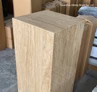 Natural Beige Travertine Pedestal Marble Decoration Base