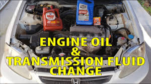 2000 Honda Civic Engine Oil Transmission Fluid Change Youtube