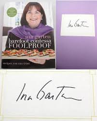 Barefoot Contessa Foolproof Ina Garten Signed Autographed 1st Cookbook As New Barefoot Contessa Ina Garten Foolproof