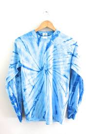 Sky Blue Tie Dye Long Sleeve Unisex Tee Tie Dye Long Sleeve Tie Dye Shirts Tye Dye Shirts