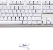 YMDK Blank Thick PBT OEM Profile 108 ANSI Keycaps for MX Switches  Mechanical Keyboard (Only Keycap) (White)