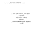 Indiana State Board Reflection Assignment