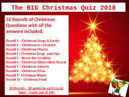 In which town was the baby jesus born? The Big Christmas Quiz 2018 Teaching Resources