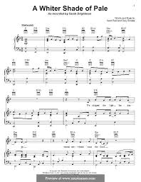 Turned a whiter shade of pale. A Whiter Shade Of Pale Procol Harum By G Brooker On Musicaneo