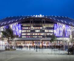 Parc ol hosts matches for other sports apart from football, such as rugby, as well as concerts. Parc Olympique Lyonnais Populous Archello