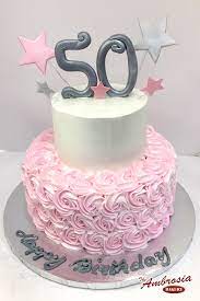 Stars Rosettes Grand Birthday The Ambrosia Bakery Cake Designs Baton Rouge La 50th Birthday Cake Bakery Cakes Cake