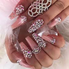 Most nail polishes will give your nails a 11. Diamond Coffin Nails Diamond Nail Art Diamond Nails Nail Art Rhinestones